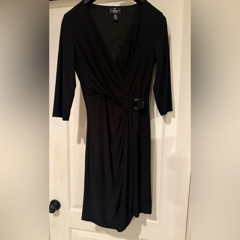 American Living Women's Size 12 Black Long Sleeve Sheath Dress